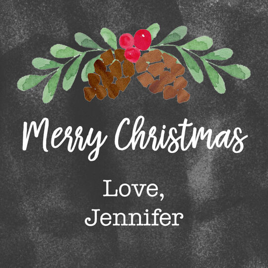 Pine Swag Holidays Gift Stickers
